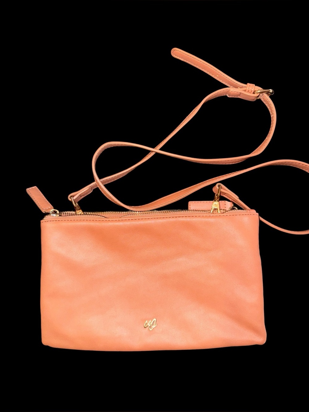 peach-colored vegan leather crossbody by Urban Originals NWOT